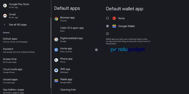 Aplikasi Wallet bawaan Andorid 15
