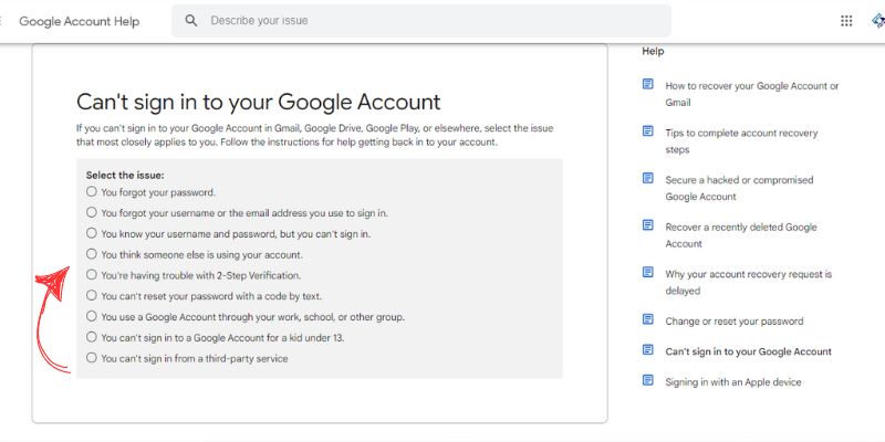Saya tidak bisa masuk ke akun Google saya sama sekali