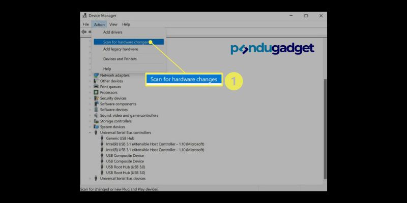  Scan for hardware changes